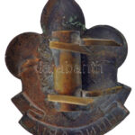 ~1930. 'Hungaria' bronz cserkész sapkajelvény, árvalányhaj tartóval (46x37mm) T:1- - Image 2