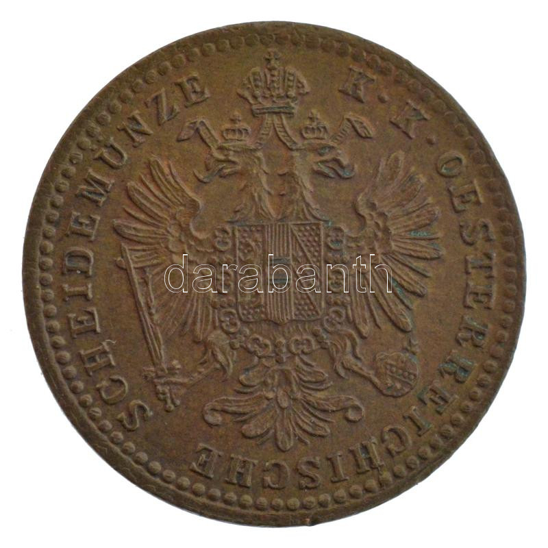 Ausztria 1860A 1kr Cu T:2 patina, kis ph Austria 1860A 1 Kreuzer Cu C:XF patina, small edge error Krause KM#2186 - Image 2
