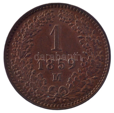 Olasz Államok / Milánó 1859M 1kr Cu T:2 kis ph Italian States / Milan 1859M 1 Kreuzer Cu C:XF small edge error Krause KM#2186