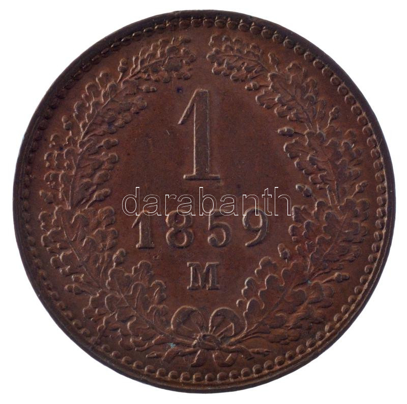 Olasz Államok / Milánó 1859M 1kr Cu T:2 kis ph Italian States / Milan 1859M 1 Kreuzer Cu C:XF small edge error Krause KM#2186