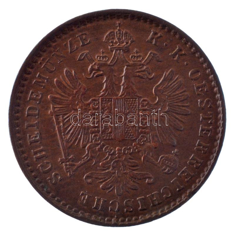 Olasz Államok / Milánó 1859M 1kr Cu T:2 kis ph Italian States / Milan 1859M 1 Kreuzer Cu C:XF small edge error Krause KM#2186 - Image 2