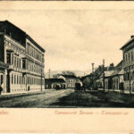 1913 Karánsebes, Caransebes; Temesvári út. H. Rosenfeld kiadása / Temesvarer Strasse / street view (EK)
