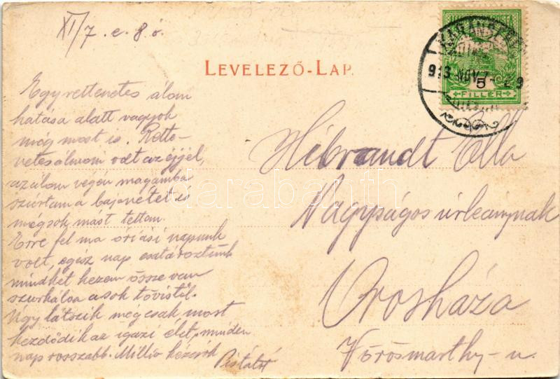 1913 Karánsebes, Caransebes; Temesvári út. H. Rosenfeld kiadása / Temesvarer Strasse / street view (EK) - Image 2