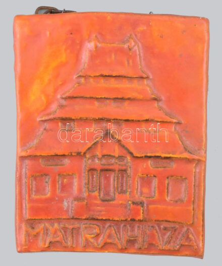 Olvashatatlan jelzéssel: Mátraháza fali kerámia, hibátlan, 16x12 cm