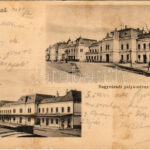 1903 Nagyvárad, Oradea; pályaudvar, vasútállomás, vonat / railway station, train (fl)