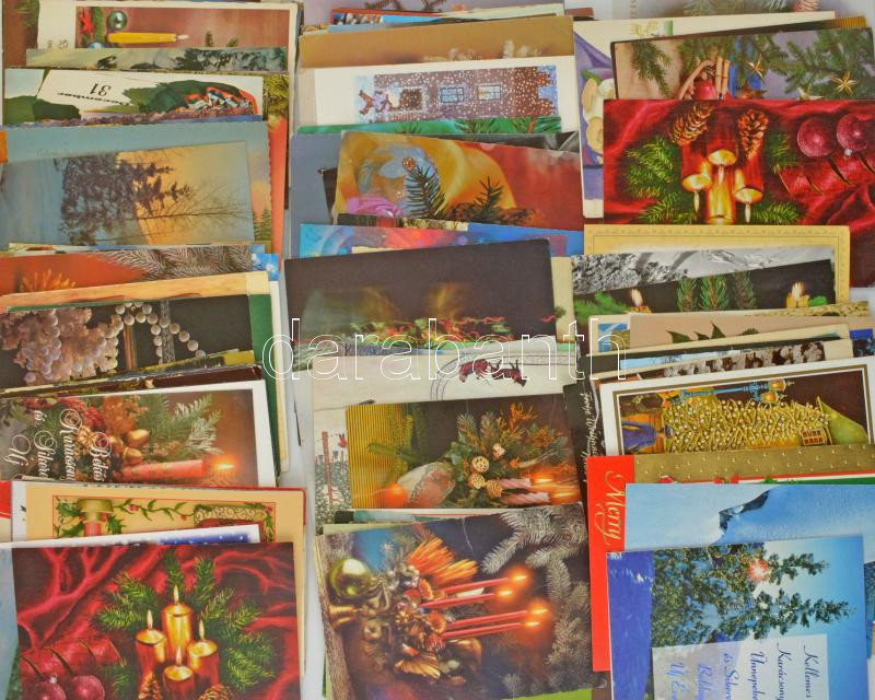 Kb. 200 db MODERN karácsonyi üdvözlő motívum képeslap / Cca. 200 modern Christmas greeting motive postcards