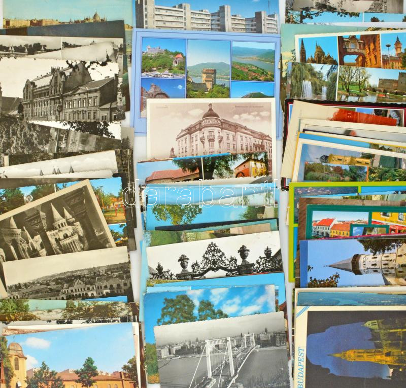 Kb. 100 db MODERN magyar város képeslap / Cca. 100 modern Hungarian town-view postcards