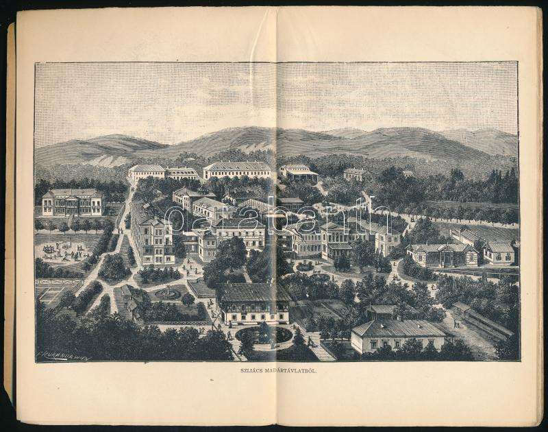 Grünwald Mór: Szliács. Szénsavdúős vasas hévfürdő Zólyom mellett. Fürdőirodalmi Könyvtár 87. sz. Bp., , Eggenberger, 110+2 p. Szövegközti és egész, és kétoldalas fekete-fehér illusztrációkkal. Kiadói papírkötés, az - Image 2