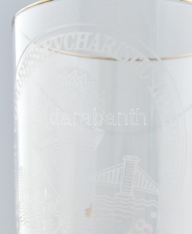 1938 Eucharisztikus kongresszus festett üveg pohár. Hibátlan. 10 cm - Image 2