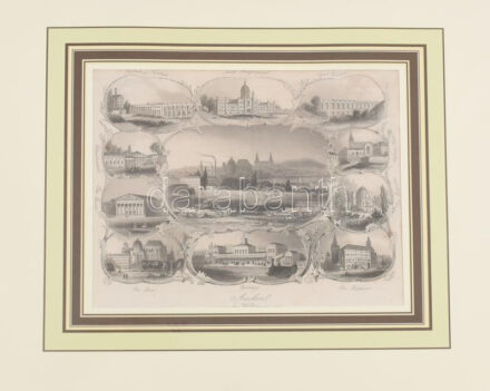 cca 1850-60 Aachen, acélmetszet, papír, Albert Henry Payne kiadása, lap alja kissé sérült, paszpartuban. 18,5x22 cm