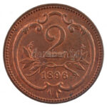 Ausztria 1896. 2h bronz műanyag kapszulában T:1- patina Austria 1896. 2 Heller bronze in plastic capsule C:AU patina Krause KM#2801