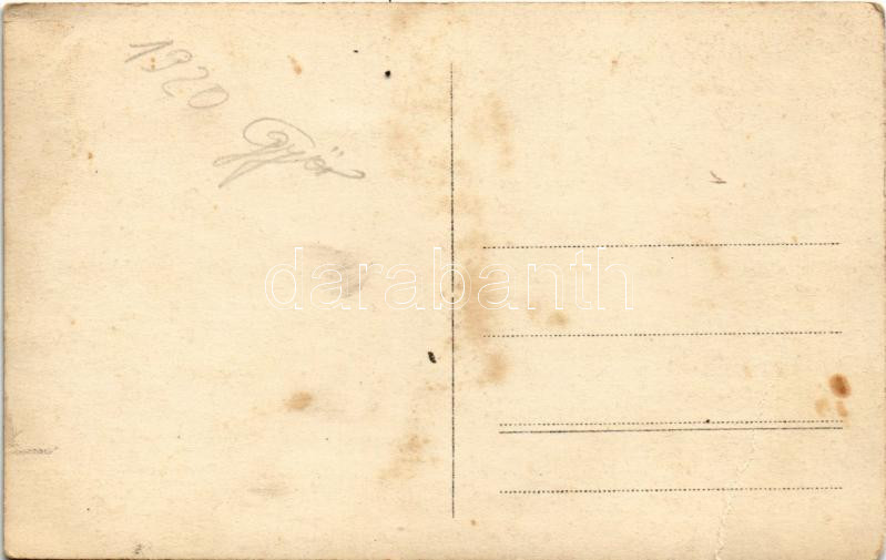 1920 Győr, hidász katonák hajóhíd építése közben. photo (fa) - Image 2