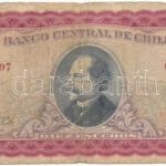 Chile DN (1962-1970) 10E 'C7 0693697' T:III- szakadás Chile ND (1962-1970) 10 Escudos 'C7 0693697' C:VG tear Krause P#139