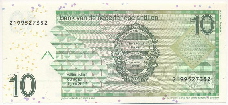 Holland Antillák 2012. 10G '2199527352' T:I Netherlands Antilles 2012. 10 Gulden '2199527352' C:UNC Krause P#28f - Image 2