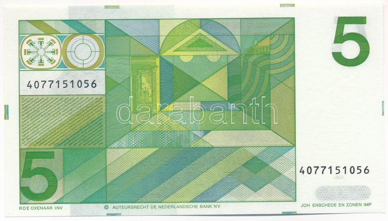 Hollandia 1973. 5G '4077151056' T:I Netherlands 1973. 5 Gulden '4077151056' C:UNC Krause P#95 - Image 2