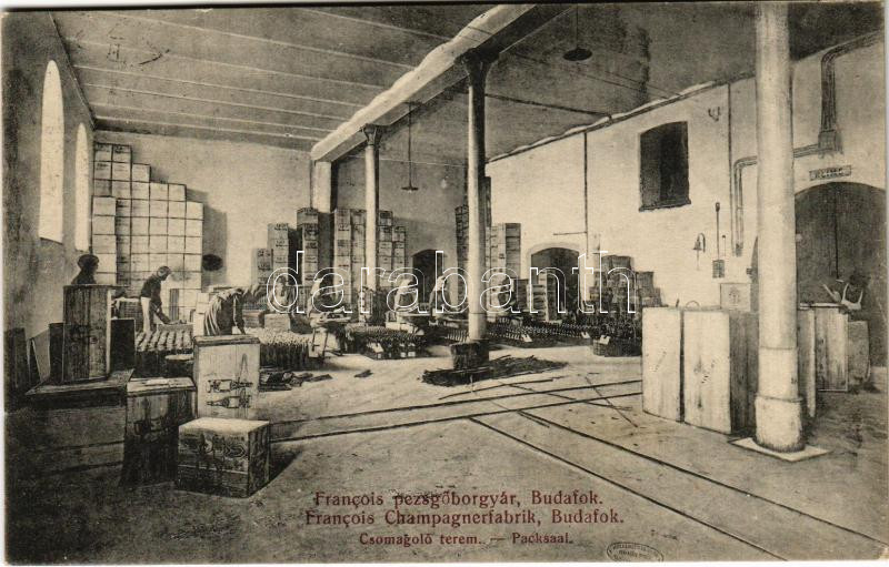Budapest XXII. Budafok, Francois pezsgőgyár, csomagoló terem, belső