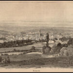 Morelli Gusztáv (1848-1909): Kolozsvár látképe, 1890-es évek. Rotációs fametszet, papír, jelzett a metszeten. Paszpartuban. 13x19 cm - Image 2