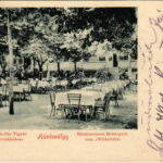 1901 Budapest II. Hűvösvölgy, Holtzspach-féle Vigadó az Orvvadászhoz, vendéglő, étterem kert. Ifj. Holtzspach Nándor kiadása