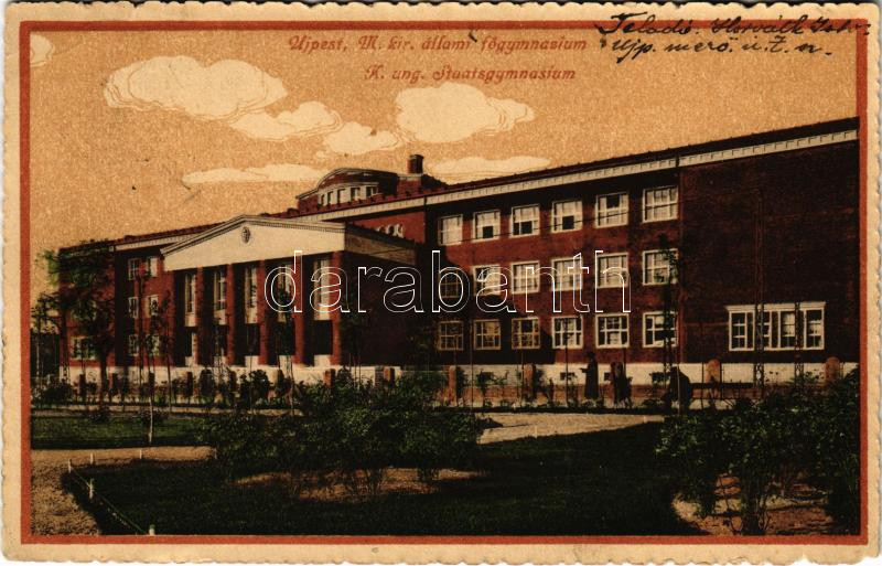 1916 Budapest IV. Újpest, M. kir. állami főgimnázium (EK)