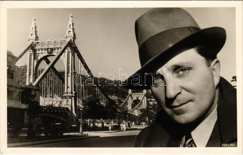 Budapest, Erzsébet híd. Montázs Páger Antallal. Budapest és kedvencei 109. Angelo felv.