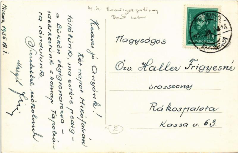 1936 Miskolc, M. kir. Erdőigazgatóság, Deák szobor. photo - Image 2