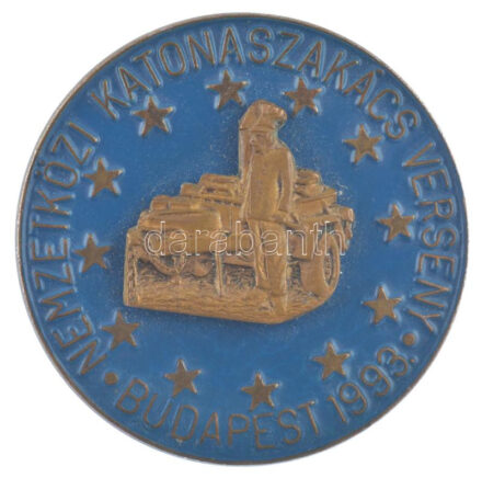 1993. 'Nemzetközi Katonaszakács Verseny Budapest' festett fém jelvény (35mm) T:2 Hungary 1993. 'International Military Chef Competition Budapest' painted metal badge (35mm) C:XF