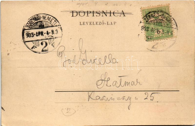1903 Zagreb, Zágráb, Agram; Palaco Vranyczany / Palais Erzherzog Salvator / palace (EK) - Image 2