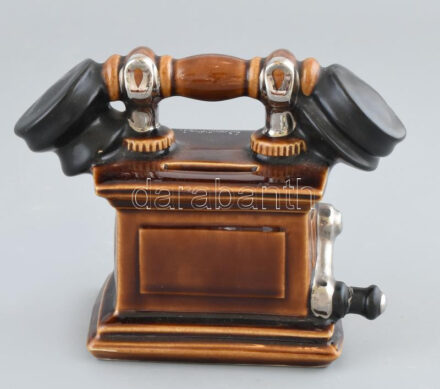 Goebel, fajansz telefon persely, jelzett, hibátlan, m: 12,5 cm