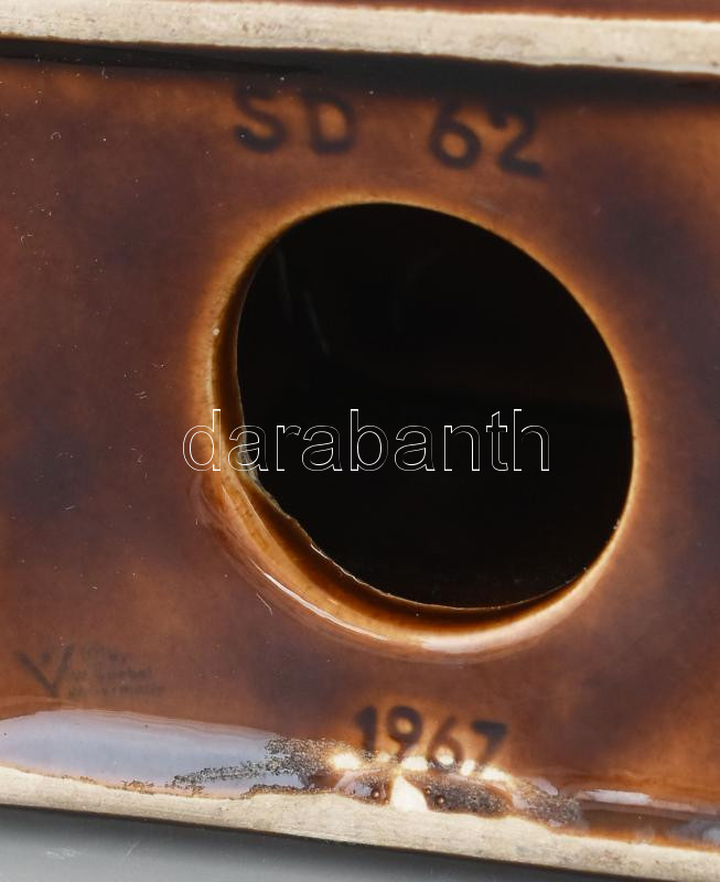 Goebel, fajansz telefon persely, jelzett, hibátlan, m: 12,5 cm - Image 3