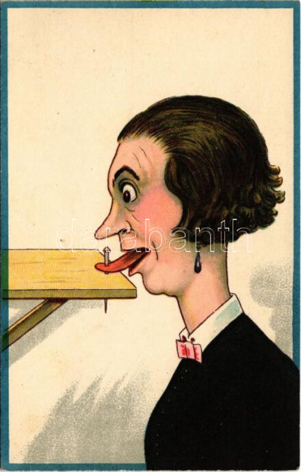 Pletykás nő büntetése / Punishment of the gossipy woman. HWB Ser. 3136. litho