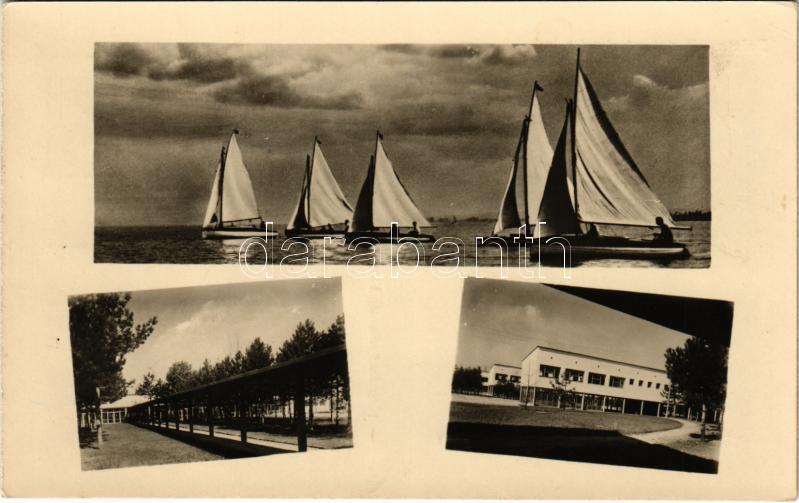 ~1950 Balatonújhely (Siófok), vitorlások. Képzőművészeti Alap