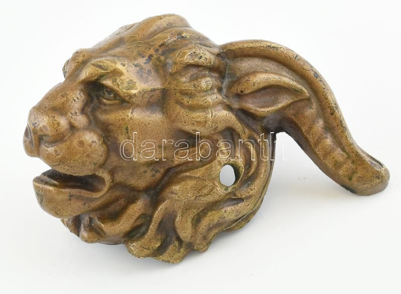 Mufle de Lion bronz bútordísz, 19. század, 10x13 cm - Image 2