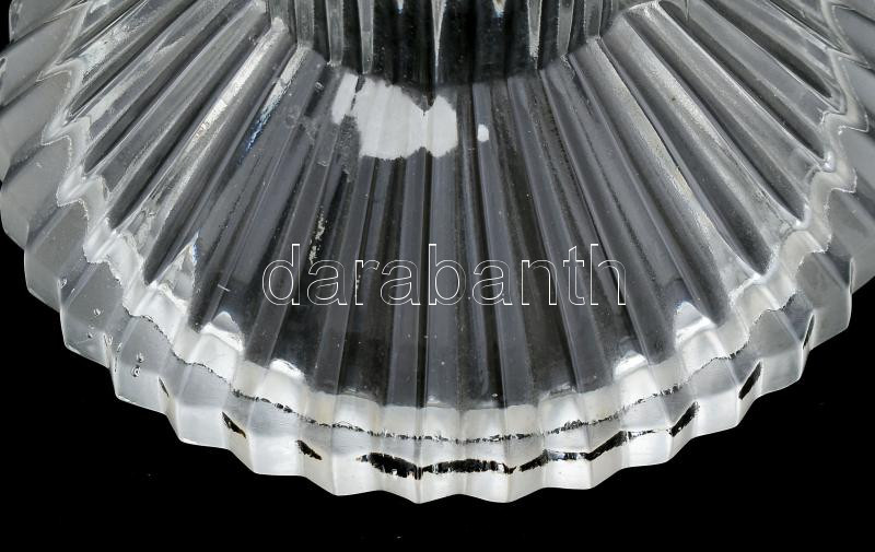 Bohémia, Art Deco üveg gyertyatartó, jelzés nélkül, hibátlan, m: 19 cm - Image 3