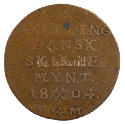 Dánia 1804IGM 2Sk Ag 'VII. Keresztély' (1,74g) T:2- Denmark 1804IGM 2 Skilling Ag 'Christian VII' (1,74g) C:VF Krause KM#270
