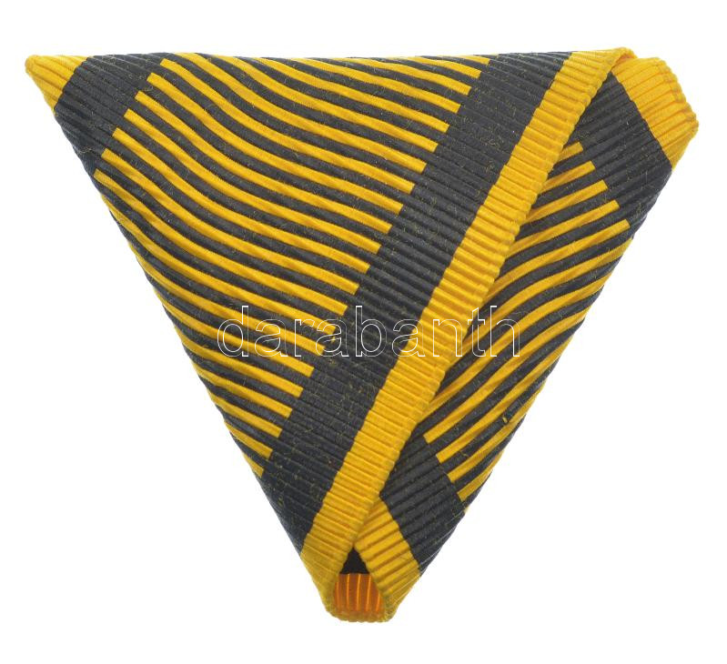 1873. 'Hadiérem' kitüntetésének eredeti mellszalagja újszerű állapotban Hungary 1873. original ribbon of the 'Military Medal' decoration in very good condition NMK 231.