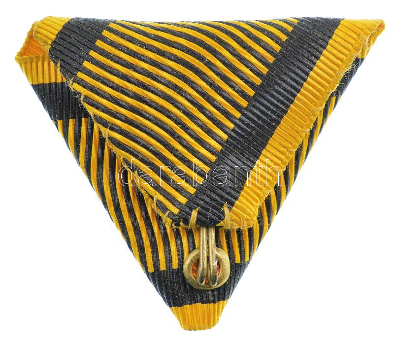 1873. 'Hadiérem' kitüntetésének eredeti mellszalagja újszerű állapotban Hungary 1873. original ribbon of the 'Military Medal' decoration in very good condition NMK 231. - Image 2