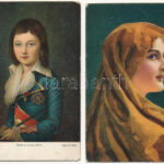5 db RÉGI Stengel litho művész képeslap vegyes minőségben / 5 pre-1945 Stengel litho art postcards in mixed quality