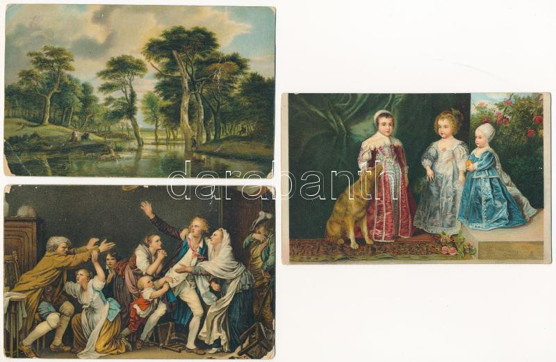 5 db RÉGI Stengel litho művész képeslap vegyes minőségben / 5 pre-1945 Stengel litho art postcards in mixed quality - Image 2