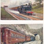 4 db RÉGI vonatos, vasúti képeslap vegyes minőségben / 4 pre-1945 railway postcards in mixed quality, trains, locomotives - Image 2