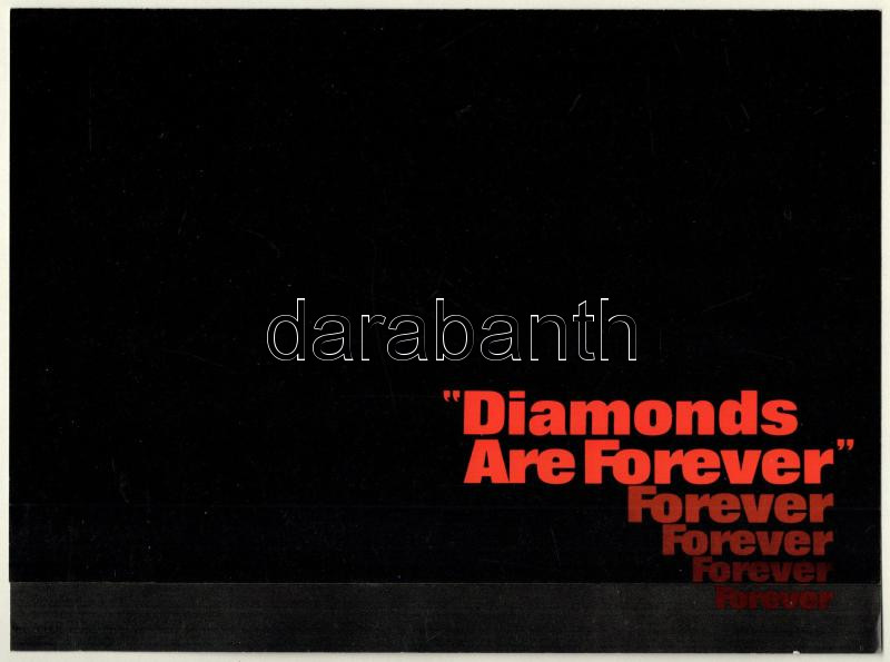1971 Diamonds Are Forever c. James Bond film angol nyelvű, kihajtható prospektusa.