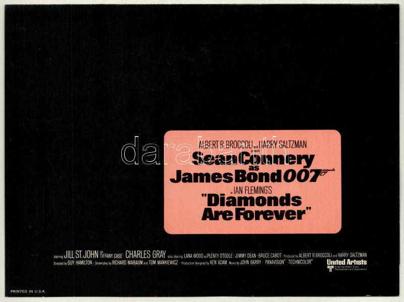 1971 Diamonds Are Forever c. James Bond film angol nyelvű, kihajtható prospektusa. - Image 3
