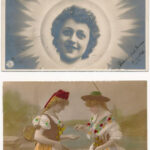 5 db RÉGI romantikus képeslap vegyes minőségben: hölgyek / 5 pre-1945 romantic postcards in mixed quality: ladies - Image 2