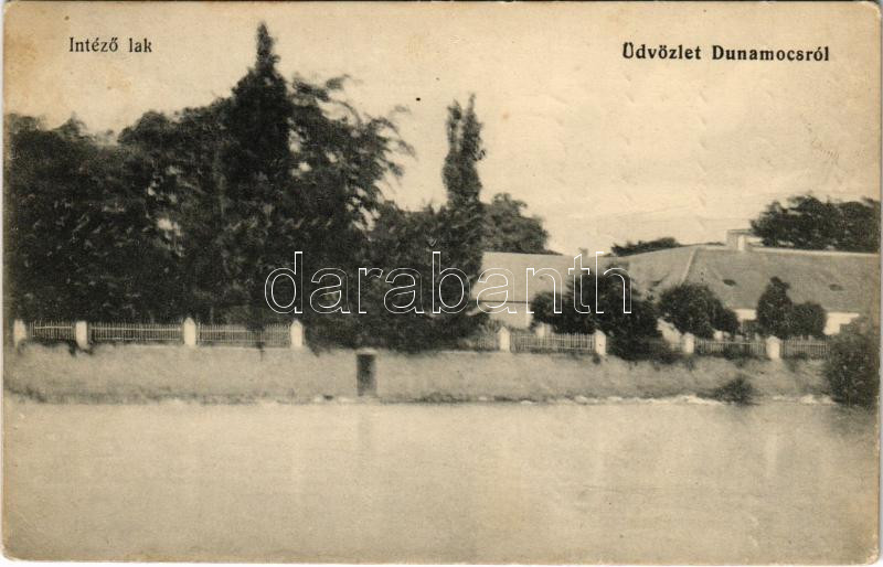 1919 Dunamocs, Mocs, Moca; Intéző lak / office villa (EK)