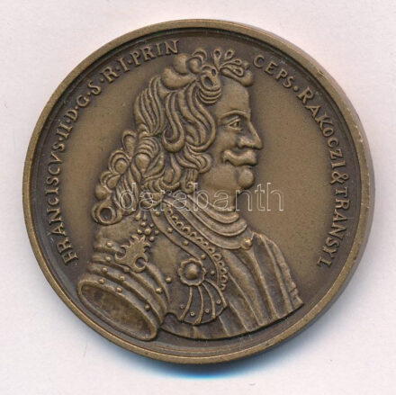 Bognár György (1944-) 1985. 'MÉE Szécsény / II. Rákóczi Ferenc halálának 250. évfordulójára - Rodostó' kétoldalas bronz emlékérem (42,5mm) T:1- kis ph Adamo SY4