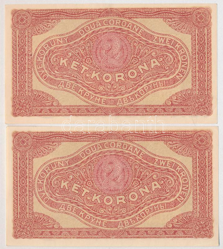 1920. 2K '2aa' (2x) sorszámkövetők T:II- Adamo K7 - Image 2