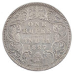 Brit-India 1887. 1R Ag 'Viktória' (11,63g) T:1- British India 1887. 1 Rupee Ag 'Victoria' (11,63g) C:AU Krause KM#492