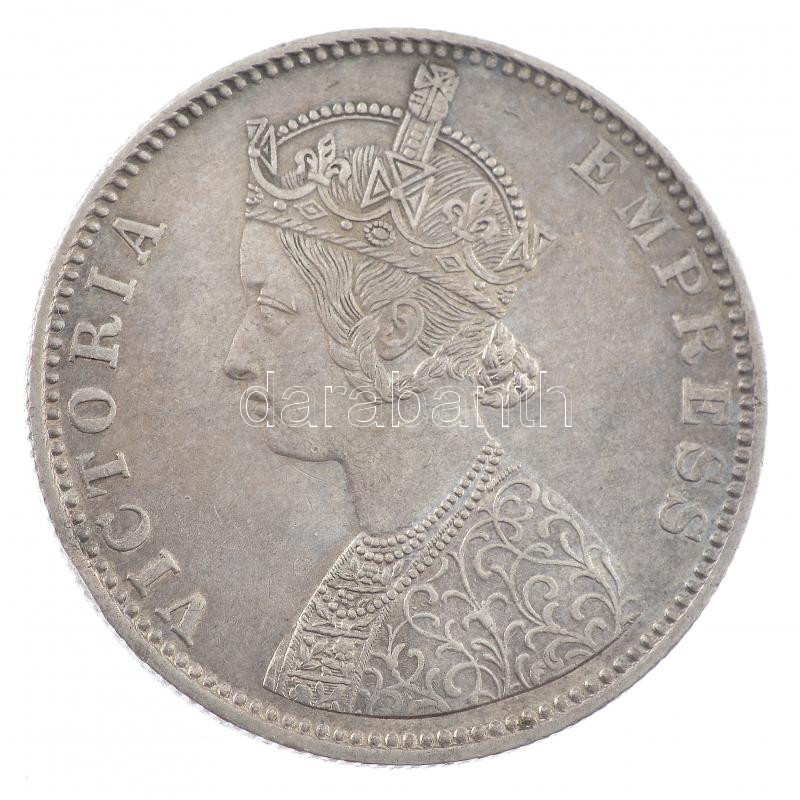 Brit-India 1887. 1R Ag 'Viktória' (11,63g) T:1- British India 1887. 1 Rupee Ag 'Victoria' (11,63g) C:AU Krause KM#492 - Image 2
