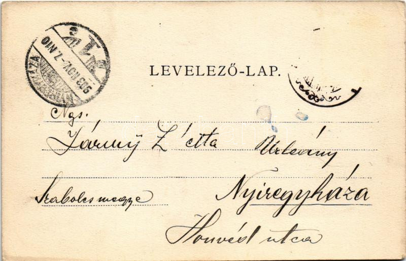 1903 Nagyenyed, Aiud; Fő tér, templom, piac / main square, church, market (EK) - Image 2