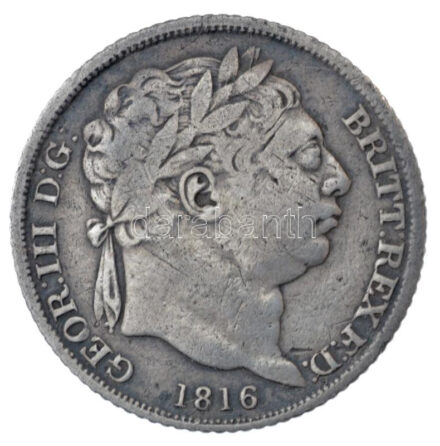 Nagy-Britannia 1816. 1Sh Ag 'III. György' kisméretű (2,70g/19mm) T:2,2- Great Britain 1816. 1 Shilling Ag 'George III' small size (2,70g/19mm) C:XF,VF
