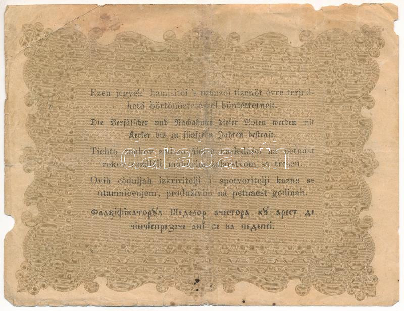 1848. 10Ft 'Kossuth bankó' 'ZW. 9323 15' ékezethiány 'gyanant' T:III- anyaghiány Adamo G111h - Image 2